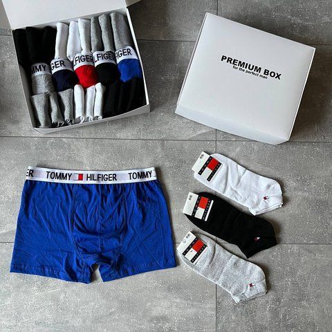 Комплект 5 штук білизни + 18 пар шкарпеток Tommy Hilfiger в боксі, 016-41-M 016 фото