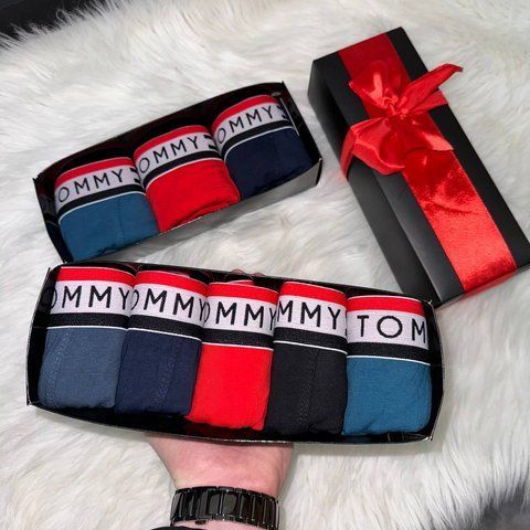 Чоловічі труси набір 5 шт Tommy Hilfiger в подарунковому боксі, Розмір XL, 059 059 фото